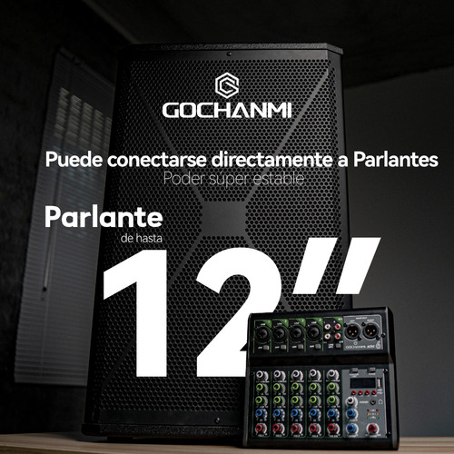 Consola Amplificada Gc Mini6 6 Canales Mezclador Potencia