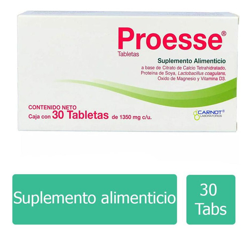 Proesse Suplemento Alimenticio Caja Con 30 Tabletas