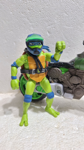 Tmnt Leonardo Moto Ninja Kick Cycle De La Pelicula 2023 (Usado)