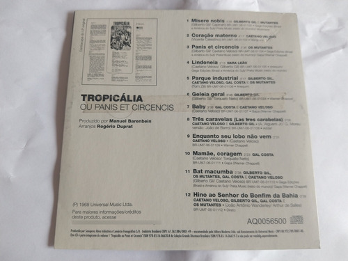 Caetano Mutantes Gil Tropicalia, Panis Et Circencis Estándar (Usado)