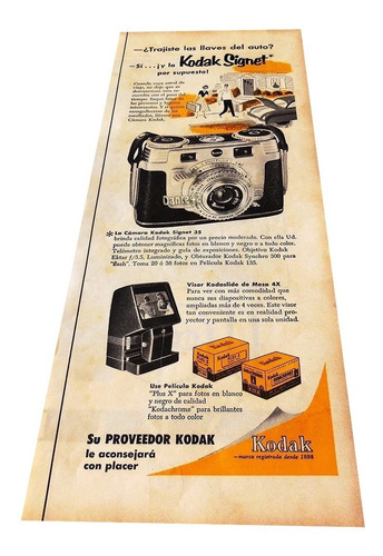 Dante42 Publicidad Antigua Retro Cámara Kodak 1954