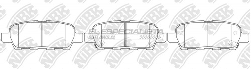 Pastillas De Freno Infiniti M37 3.0 2011 Nibk Trasera