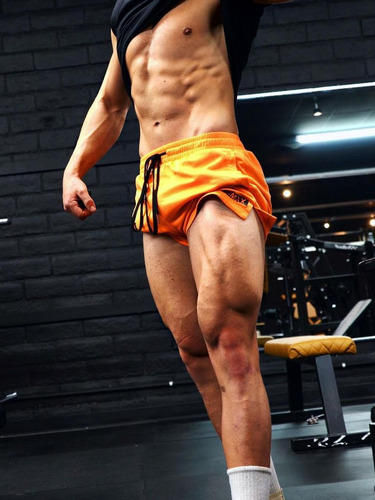 Pantalones Cortos Deportivos De Malla Para Hombre De Secado