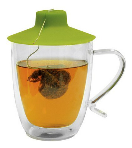 Taza De Vidrio Doble Pared Con Infusor - 16 Oz.