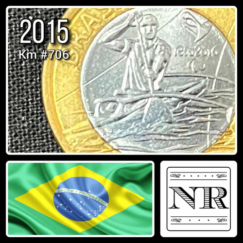Brasil - 1 Real - Año 2015 - Rio 2016 - Económica - Kayak