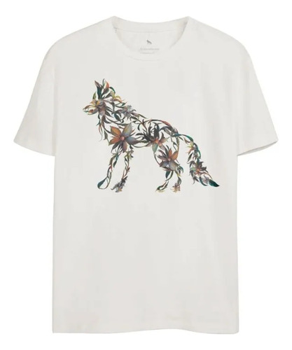 Camiseta Estampada Lobo Acostamento Off White