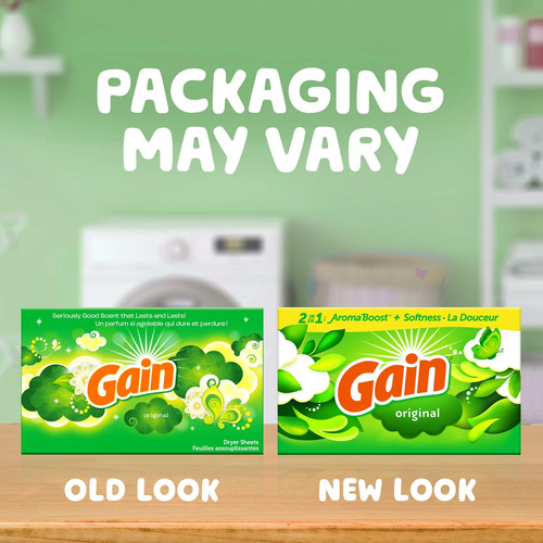 Gain Toallita Hoja Para Secadora Olor A Ropa Americana 2en1