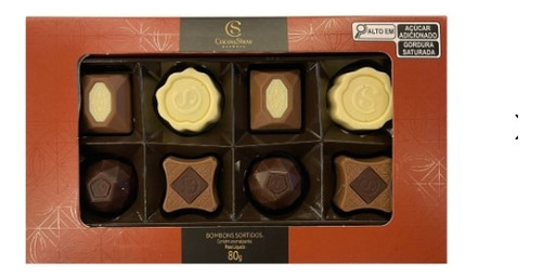 Caixa Angel com 8 Bombons Sortidos Presente Chocolate Cacau Show 80g