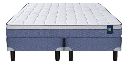 Conjunto Sommier Serta Florida 180x200 Resortes Espuma Suave