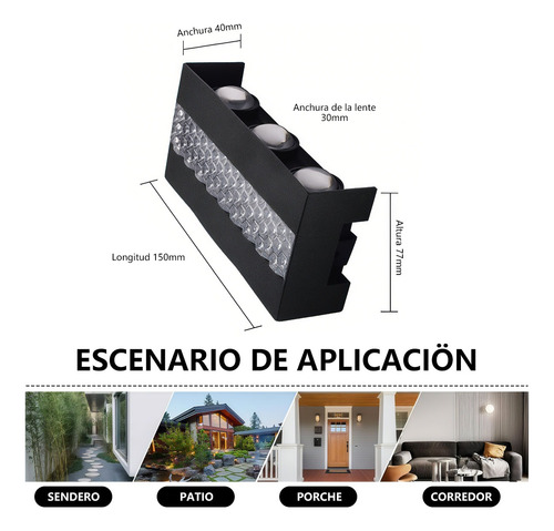 Apliques De Pared Modernos Led Para Exteriores Jardín Cálida