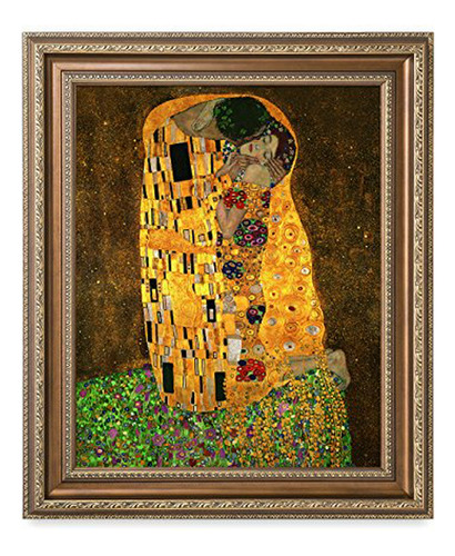 Cuadro  El Beso  De Klimt, Giclée 16x20 Con Marco.