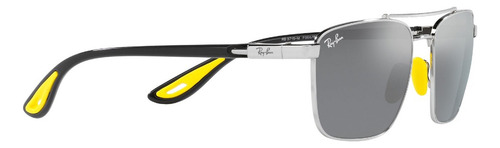 Lente De Sol Ray-ban Ferrari Rb3715m 6g Unisex Lifestyle Grey Mirror Silver Gradient Silver Grey