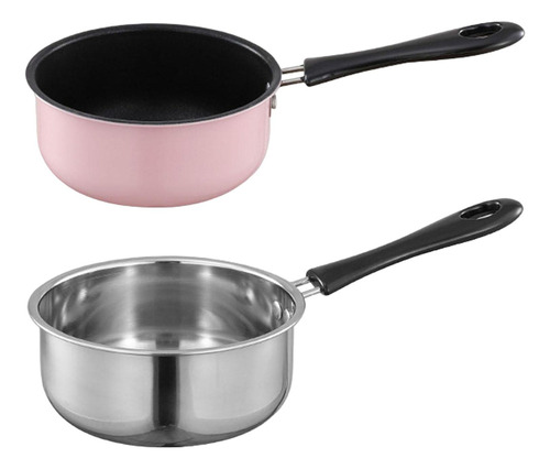 2x Leche Pan Utensilios De Cocina Calentar Leche Derreti [u]