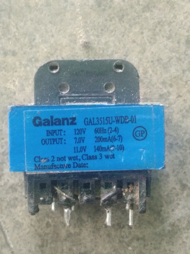  Transformador Galanz :gal3515v. In 120v.out:7.v 11v