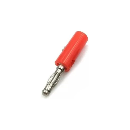 Ficha Conector Plug Banana Bornera Macho Rojo Pack 50 U Ja  