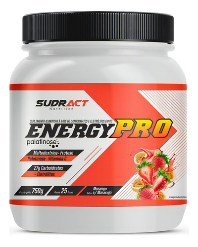 Energy Pro 750g Sudract - Pré E Durante Treinos + Squeeze