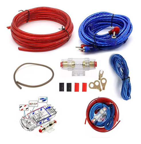 13ga Cables Rca De Audio Kit Instalación De Cable Audio Auto