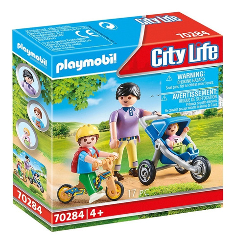 Playmobil City Life Paseo Familia En Parque Niños 17 Piezas