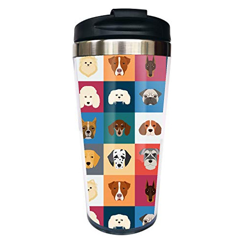 Women's Dog Travel Coffee Mug Thermal Insulated Tumbler...