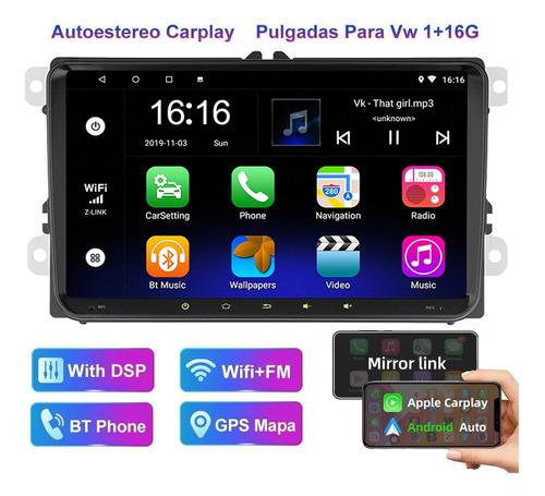 Estéreo Android Vw Jetta Mk6 Passat Bora + Cámara Carplay