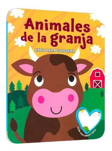 Libro Plastificado Para Colorear Animales De Granja  