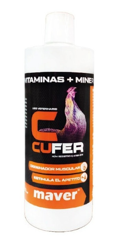 Cufer 500ml Vitaminas Y Minerales Para Gallo Oxigenador