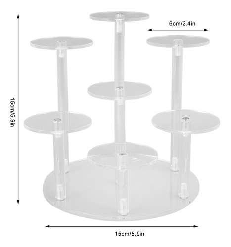Soporte Para Magdalenas De Acrílico Redondo De 7 Niveles