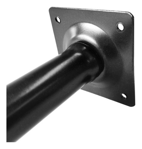 Kit 4 Pe Para Moveis De Aço Tubular Preto 10cm Sofa Armario