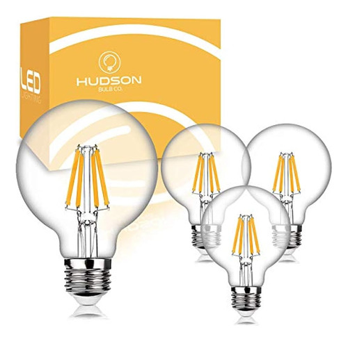 Hudson 6w Edison Led Bombillas G25 En Forma De Globo (paquet