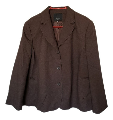 Blazer/ Chaqueta Café, Con Botones, Tallas Grandes. Marca Stefano Cocci. Talla 56