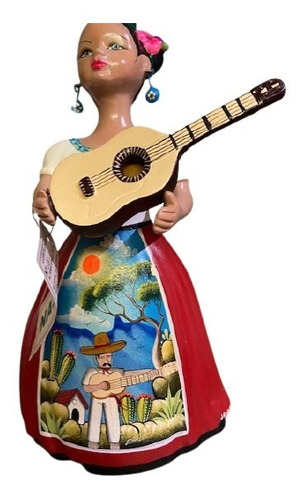 Imagen 2 de 3 de Figura Artesanal Con Guitarra