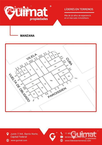 Imagen 10 de 12 de Terreno - Nuñez - Lideres En Terrenos - Guimat Propiedades