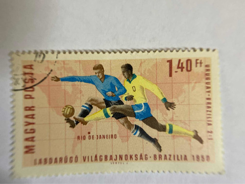 Sello Postal De Hungría De 1966  Copa Mundial