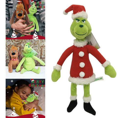 Muñeco De Peluche Navideño Con Diseño De Papá Noel Grinch, M