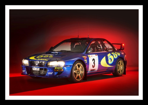 Subaru Impreza Wrc Sti 1997 Mc Rae Cuadro Enmarcado 45x30cm