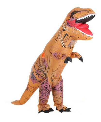 Disfraz Inflable Dinosaurio T-rex Halloween Con Inflador