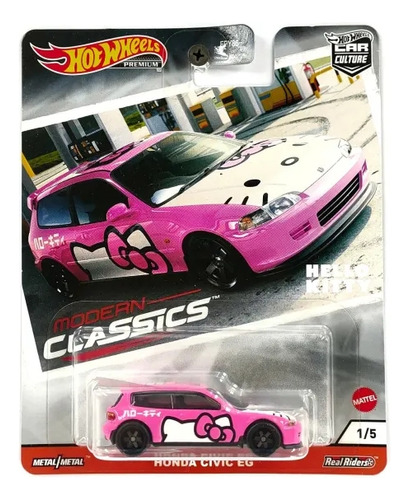 Hot Wheels Premium Honda Civic Eg Hello Kitty Carro Rosa Color Rosa Chicle