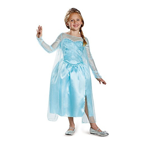 Disneys Congelado Elsa Nieve Reina Vestido Clásico Niñas Tra