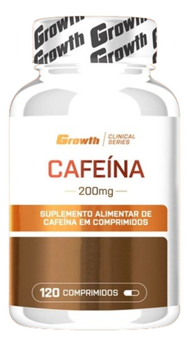 Cafeina 200mg 120 Caps TermogĂȘnico Original Growth