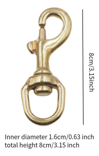 Accesorio Con Gancho A Presión De Latón Para 1,6 Cm X 8 Cm