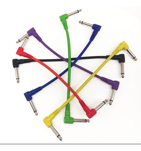 Cables Patch De Colores Para Pedales Guitarra Eléctrica 