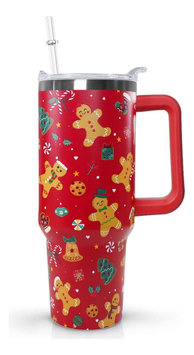 Ceovfoi De 40 Oz De Pan De Jengibre Navideño Con Mango, Taza