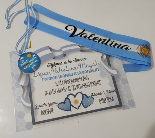 Banda Promesa A La Bandera + Taza Personalizada 36 Unidades