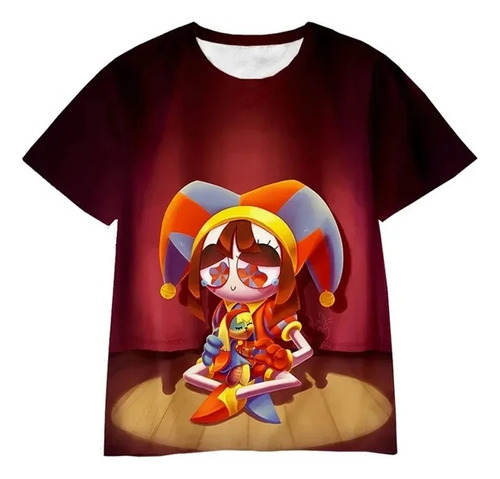 Camiseta Neutra Con Estampado 3d Amazing Digital Circus