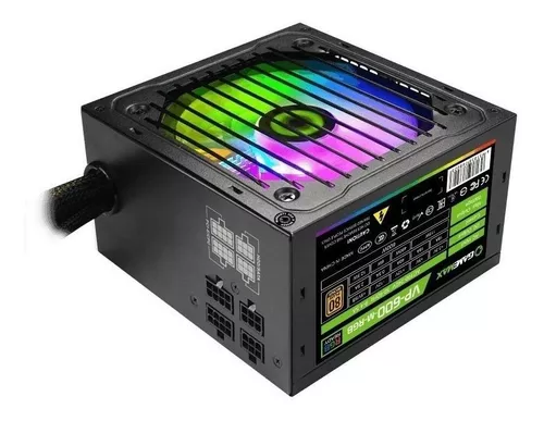 Fonte de alimentação para PC GameMax VP Series VP-600-RGB 600W preta  100V/240V