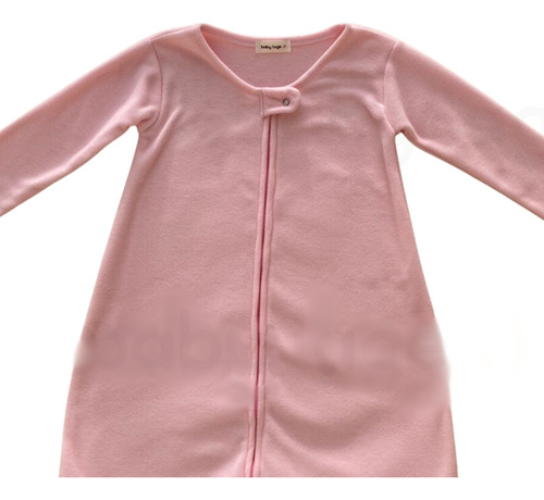 Saco Para Bebê Dormir Protegido Soft C/ Zíper E Manga Rosa P