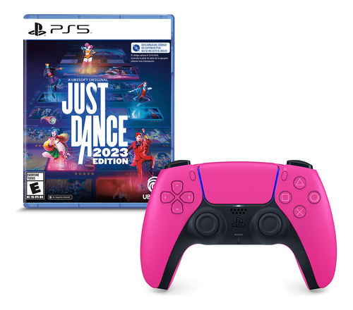 Just Dance 2023 Formato Físico Ps5 + Joystick Dualsense Pink