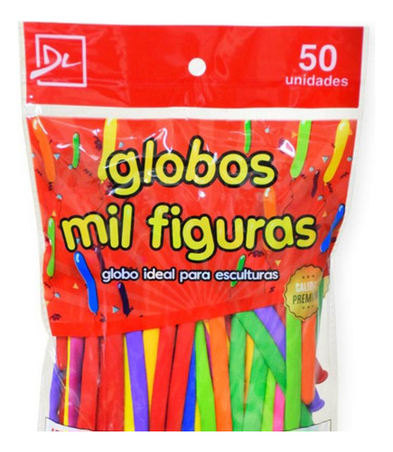 50 Globos Mil Figuras - Dali - Globoflexia - Cumpleaños 