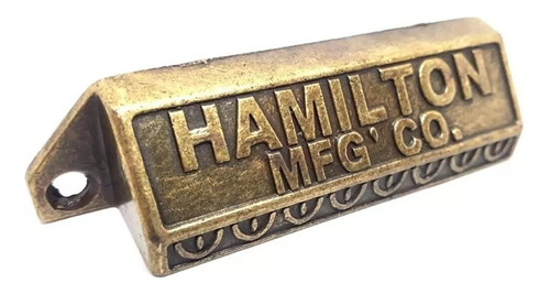 Cubeta Tirador Hamilton Cajón Mueble Bronce Viejo Manija