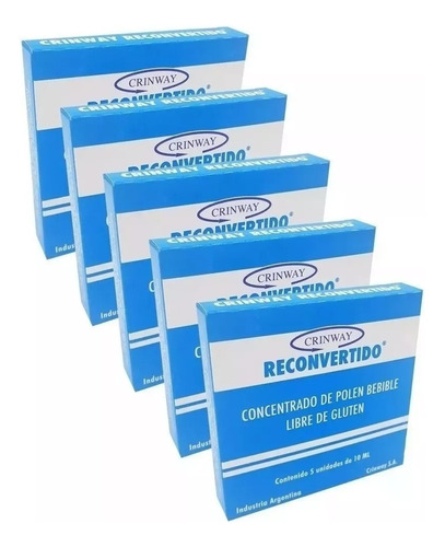 Polen Reconvertido Crinway 5 Cajas De 5 Unidades De 5ml